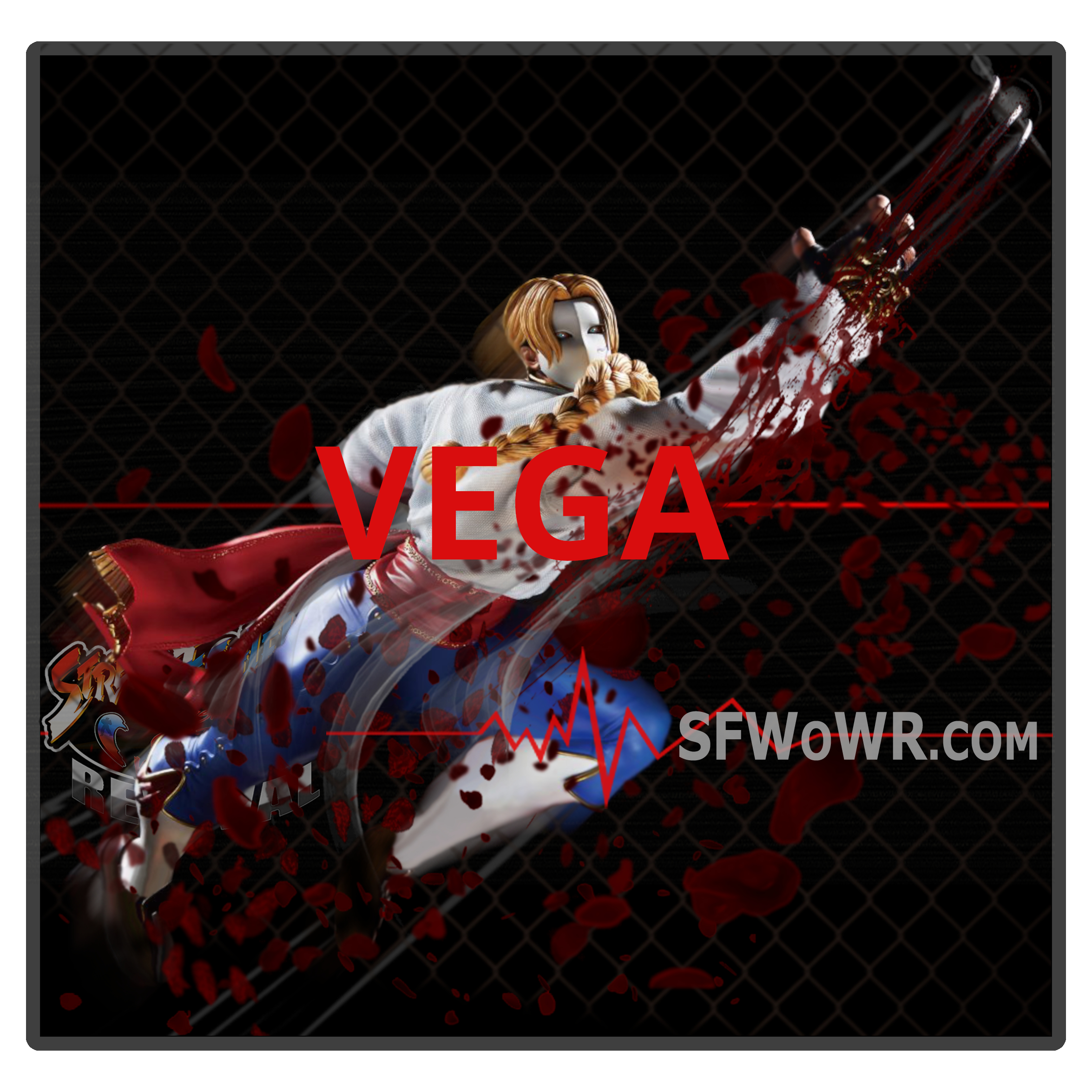 Vega - Street Fighter Spiral Notebook by E1even1nk