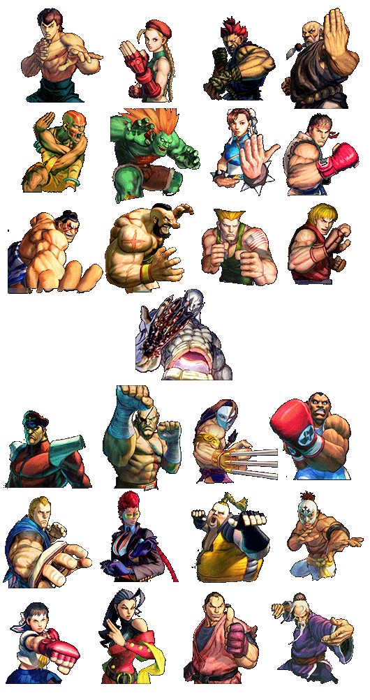 Project Justice Free Mode © Capcom from Sprite Datdabse by Grim - Edit by SFWoWR.com